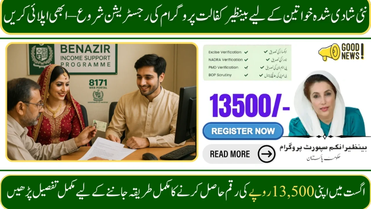 BISP Kafalat Program for Newly Married Women – August 2025 Registration Process